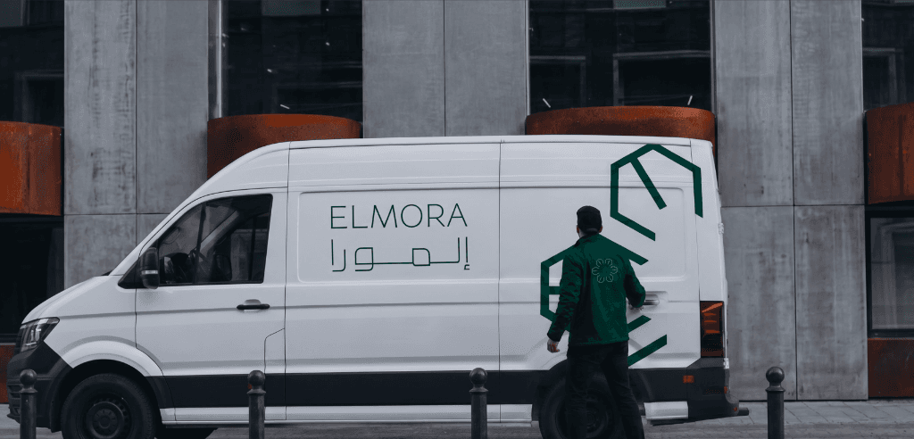 ELMORA branded service vehicle and uniformed technician in Doha